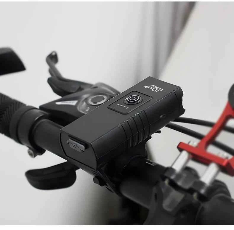 Bicycle Light T6 LED Bike Front Lamp 6 Modes Cycling Lantern Type-C Rechargeable MTB Bike Headlight Flashlight for Night Riding