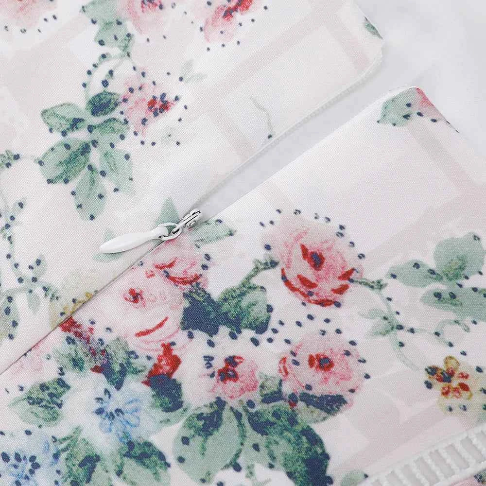 Suninheart Summer Clothes for Women Midi Elegant Dress 2025 New Arrivals White Floral Print Holiday Dress
