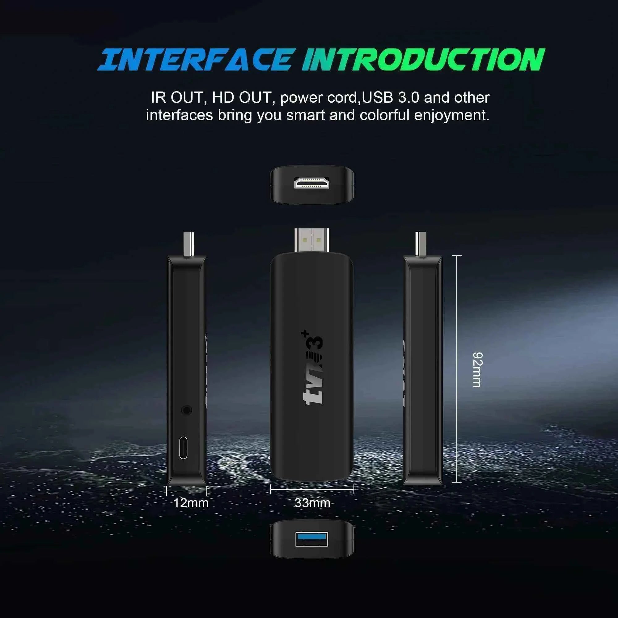 2026 TVR3+ Dual UI interface TV Stick 8K HD WIFI 6 Android 14.0 RK3518 Quad Core 8GB RAM 128GB ROM Home Theater Media Player