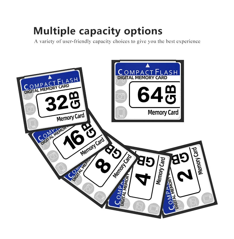 CF Memory Card 64GB 32GB 16GB 8GB Compact Flash Digital Memory Card 4GB 2GB 1GB 512MB High Speed Flash Card For Camera