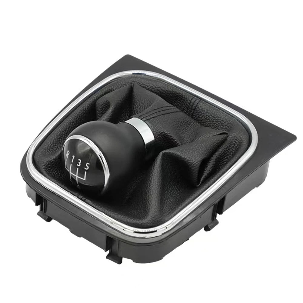 5/6 Speed Stick Gear Shift Knob With Leather Boot Collar Case For Volkswagen VW Golf 5 V MK5 MK6 Jetta R32 2004-2014 Car-Stying