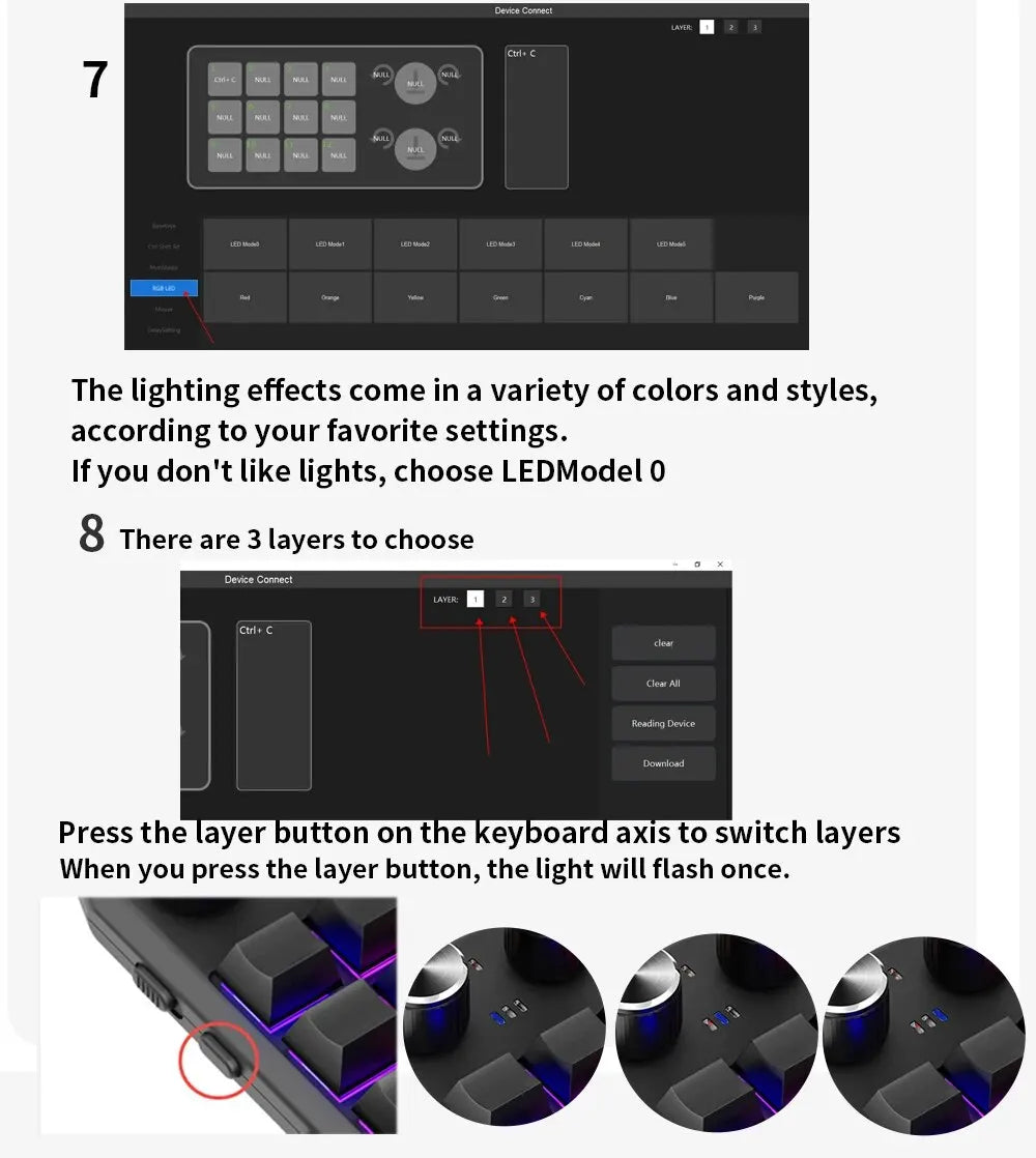 Programming Macro Custom 2 Knob Bluetooth Keyboard RGB 12 Key Copy Paste Mini Button Gaming Keypad Mechanical Hotswap Macropad