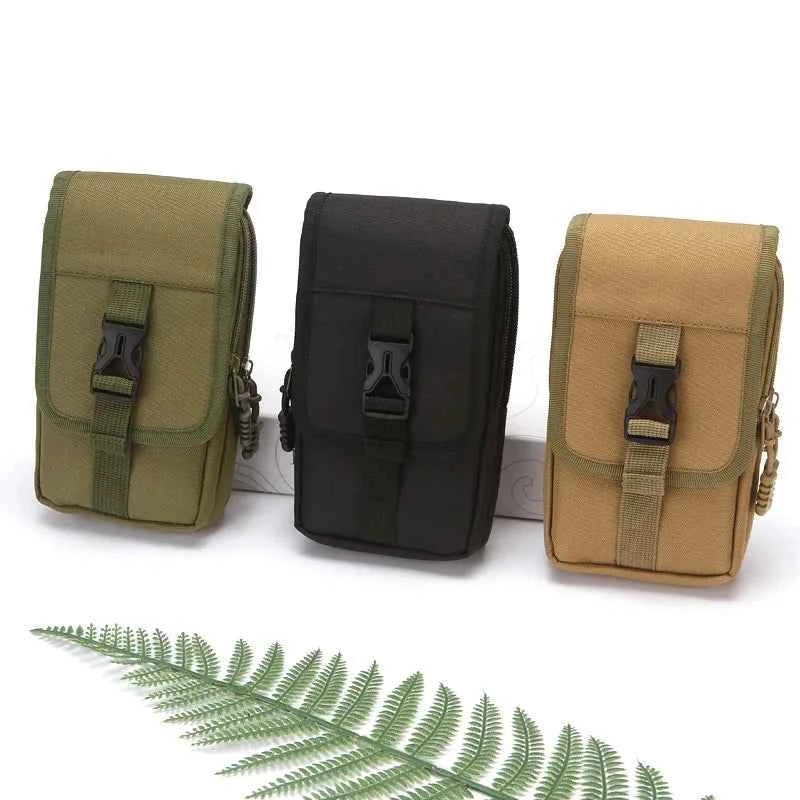 Men Wallet Double Layer Waist Bag Outdoor Sports Waterproof Military Phone Bag Belt Bags Camping Hunting Tactical Fanny Pack