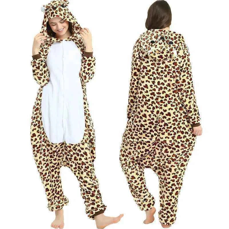 Adults Animal Onesies Unicorn Pajamas Couple Sleepwear Women Men Winter Unisex Kigurumi Costumes Cartoon Flannel Rabbit Pajamas