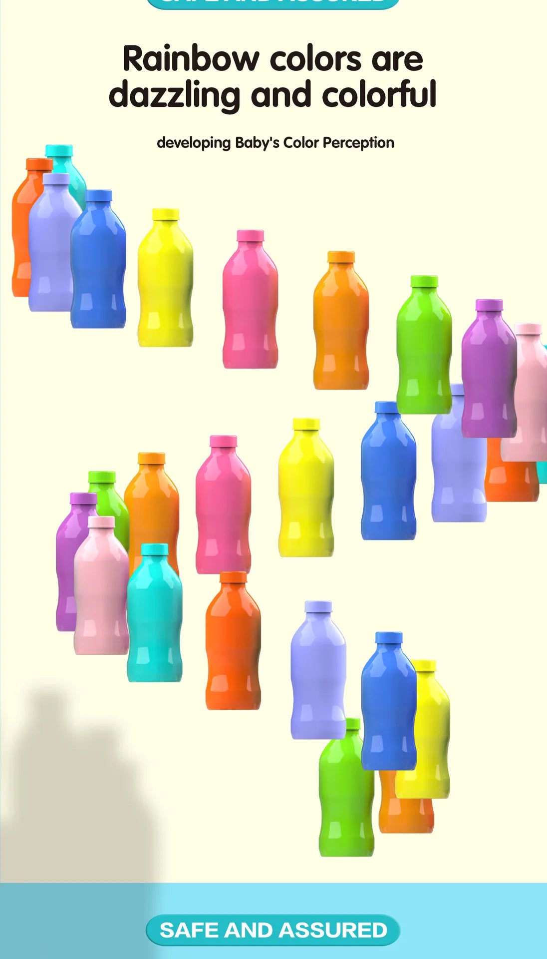 Bottle Color Match Game, an entertaining family board game suitable for children aged 8-12, designed for 2-4 players