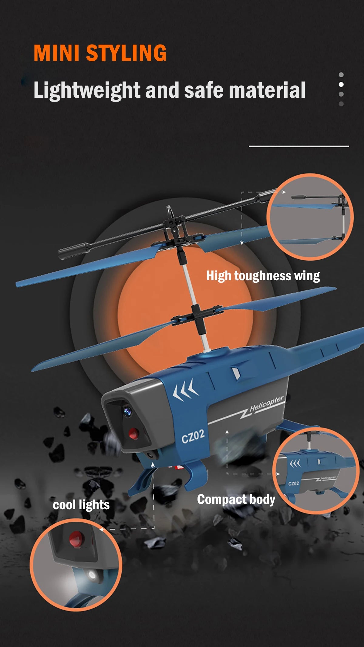 RC Helicopter 2.4Ghz 3.5H Obstacle Avoidance Anti-collision Remote Control Drone Toy Aircraft Kid Plane Indoor Flight Toys Gifts