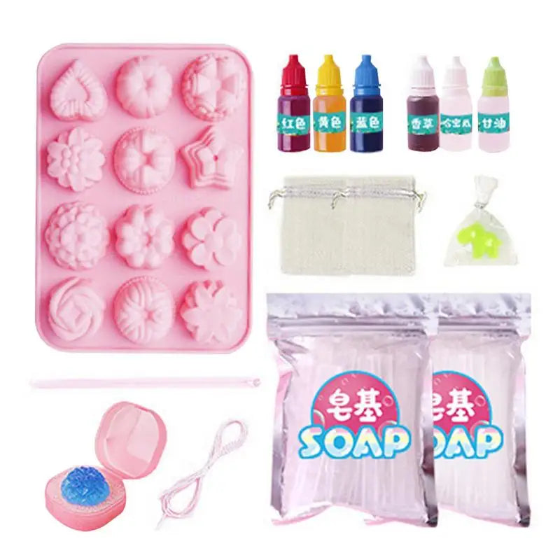 DIYHandmade Soap Kits Soap Making Crafts Science Toys With Crystal Powder Educational Hand Making Toys For Kids Christmas Gift
