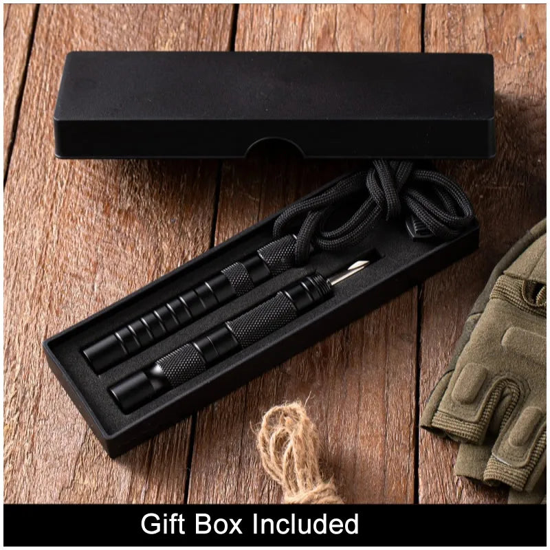 10-IN-1 Multi Function Portable Self Defense Pen Outdoor Survival Tool Fishing Whistle/Compass/Wrench/Screwdriver/Window Breaker