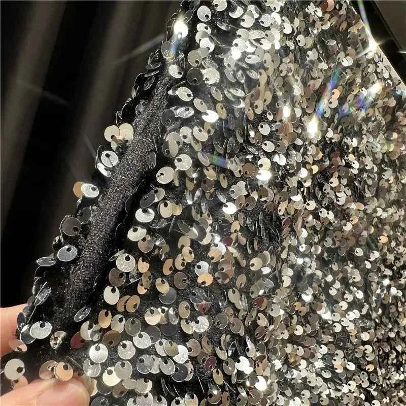 New Autumn Black Velvet Shorts Women Sequined Shiny Versatile Short Pants Clubwear Shorts Hot Pants High Street