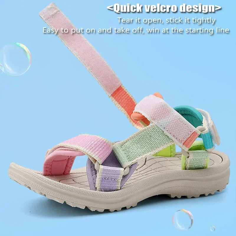Summer Children's Sandals Breathable Sports for Girls Casual Outdoor Beach Shoes Kids Non-slip Soft Sole Sandalias Size 30-38