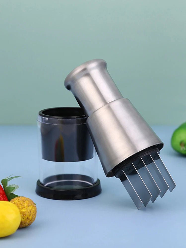 Stainless Steel Manual Hand Chopper Kitchen Tools Garlic Chopper Vegetable Chopper for Garlic Ginger Herbs Nuts