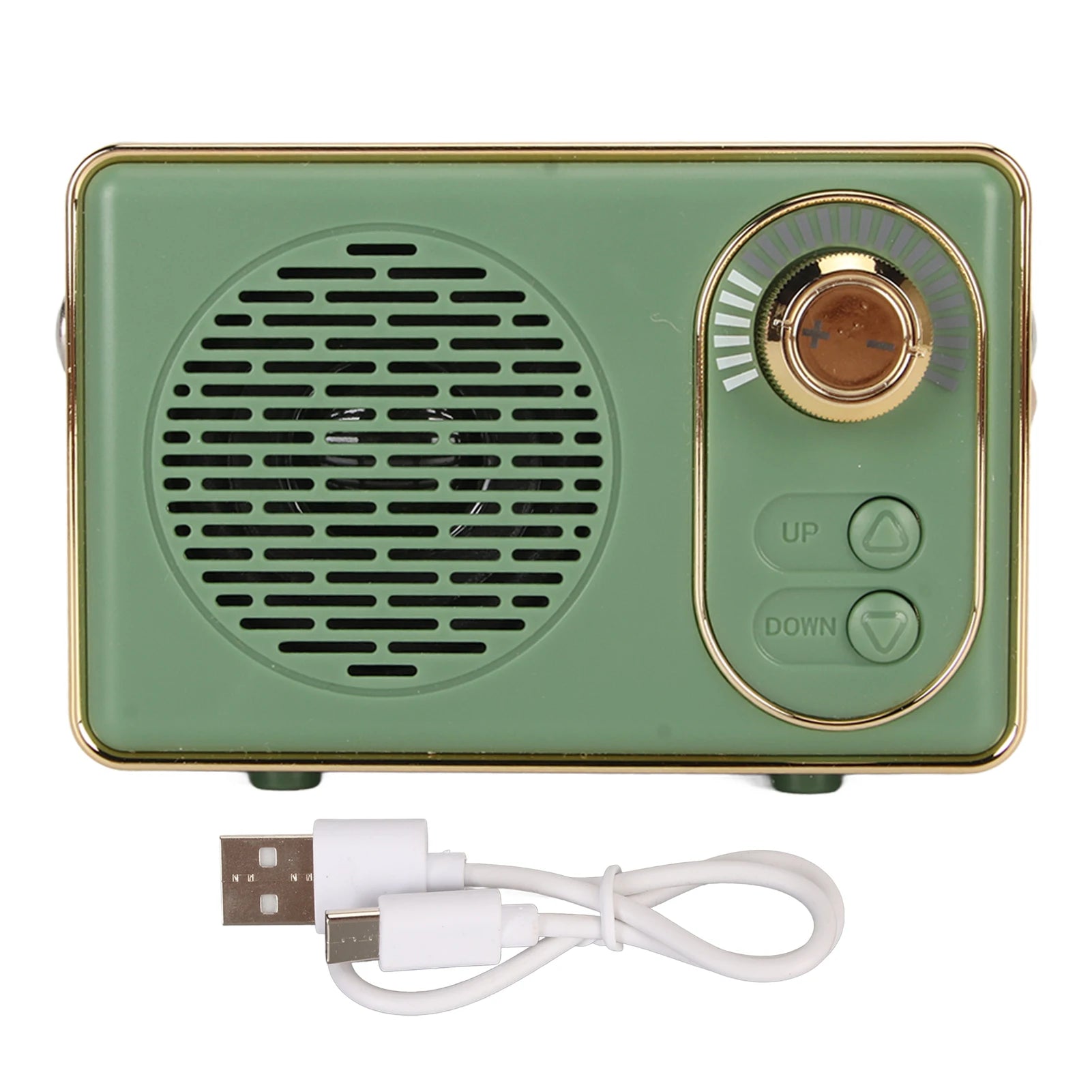 Retro Bluetooth 5.0 Speaker Classic Mini Bluetooth Speaker Supports TF/AUX/USB Ports Rechargeable MP3 Player Camping Party Gift