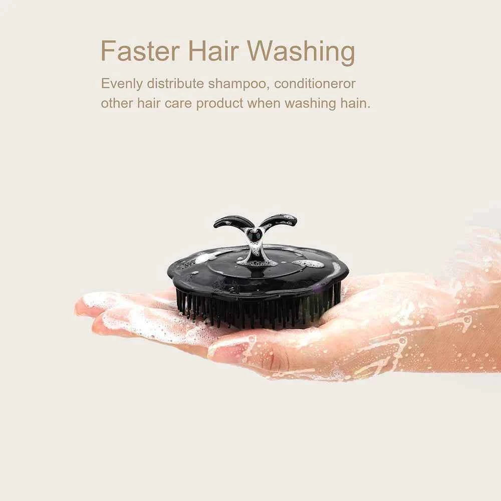 1pcs Black Hair Comb Scalp Massagers Round Comb Women Men Shower Brush Hair Scalp Shower Wash Clean Hair Tool Brush