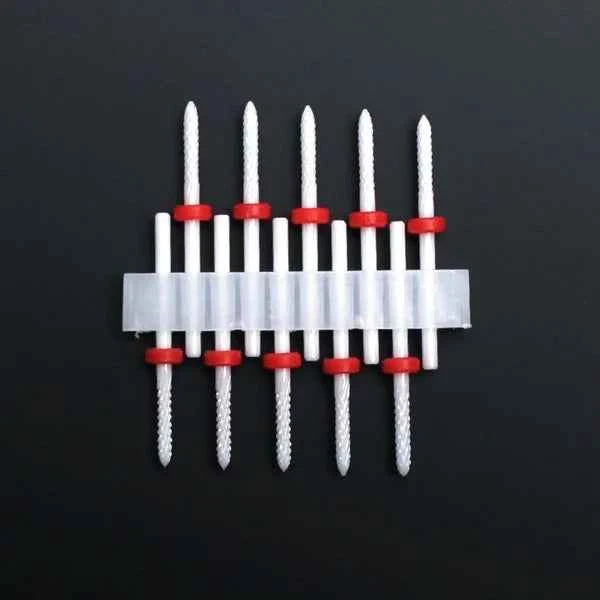 10pcs Ceramic Nail Drill Bits Set Milling Cutter for Electric Manicure Bit Flame Corn Files Pedicure Machine Polish Accesoires