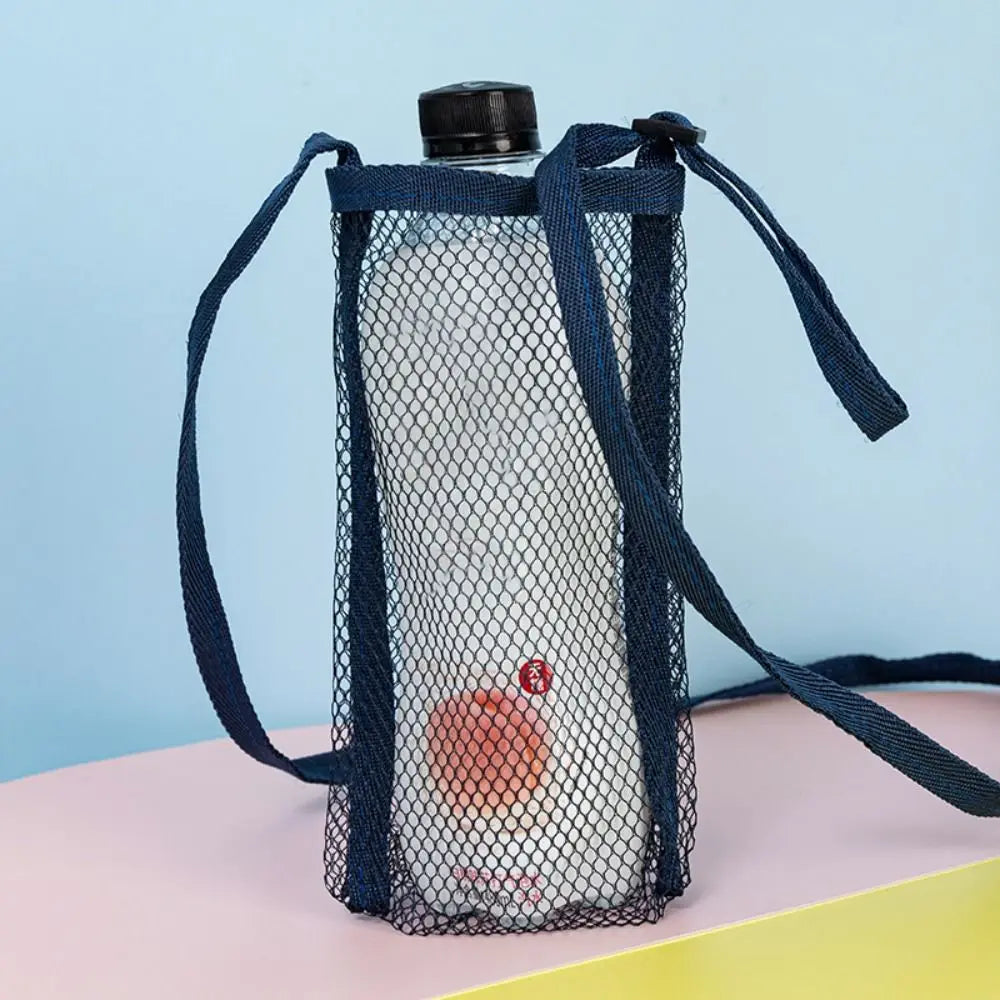 Outdoor Sport Water Bottle Cover Sport Camping Accessories Cup Sleeve Mesh Cup Sleeve Pouch With Strap Cup Accessories
