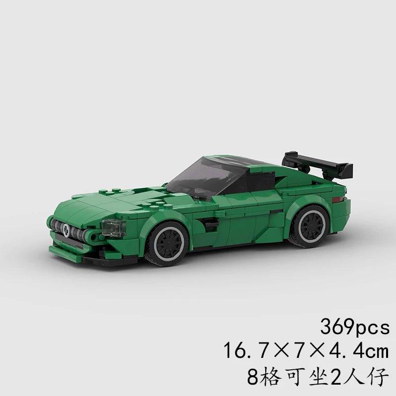 MOC Car Speed RX7 AE86 Chiron R8 Creative Racing Vehicle Model Building Block Super Race brick City Rally Sport Toy Technical