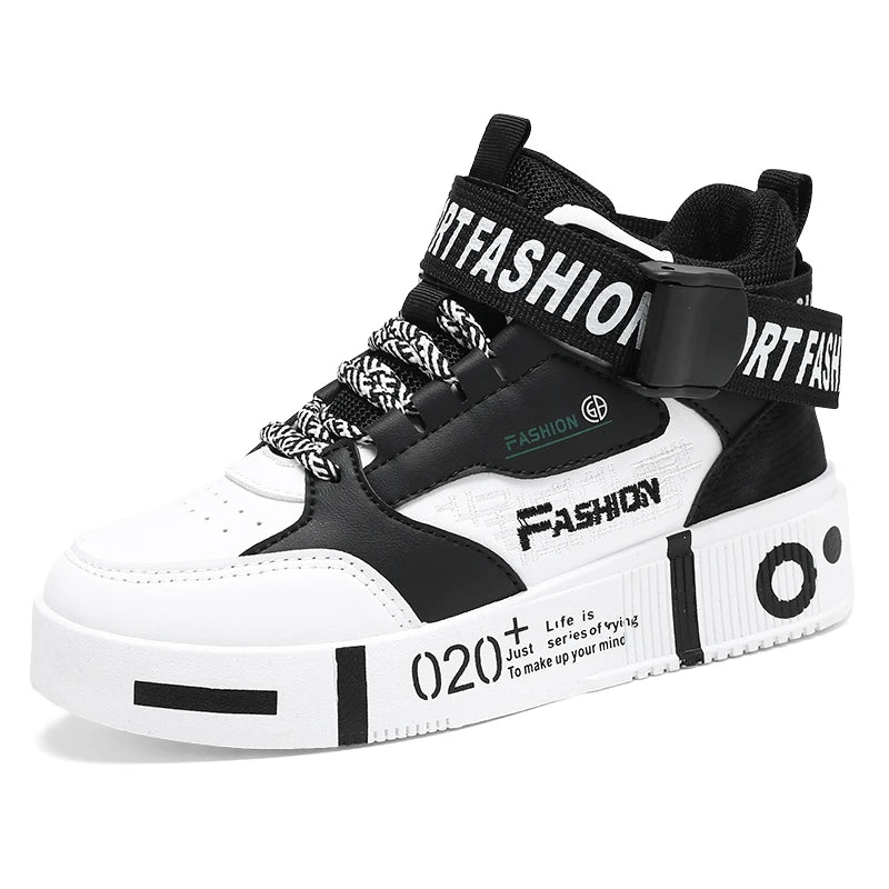 Kids Fashion Sports Shoes Boys High Top Board Shoes Leisure Breathable Outdoor Children Running Sneakers boys Child Casual Shoes