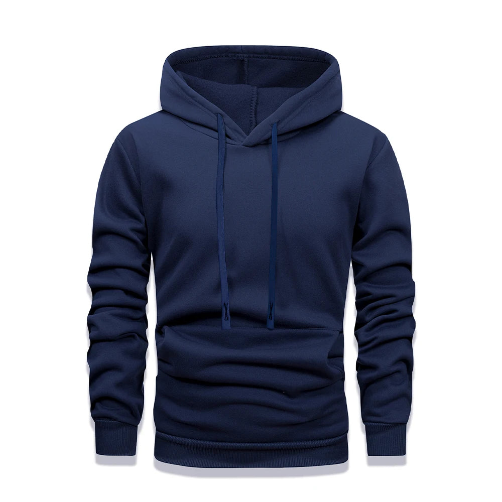 Spring and Autumn Solid Color Sports Hoodies Fleece Men's and Women's Sweatshirts Trendy Pullovers Couples Hoodies