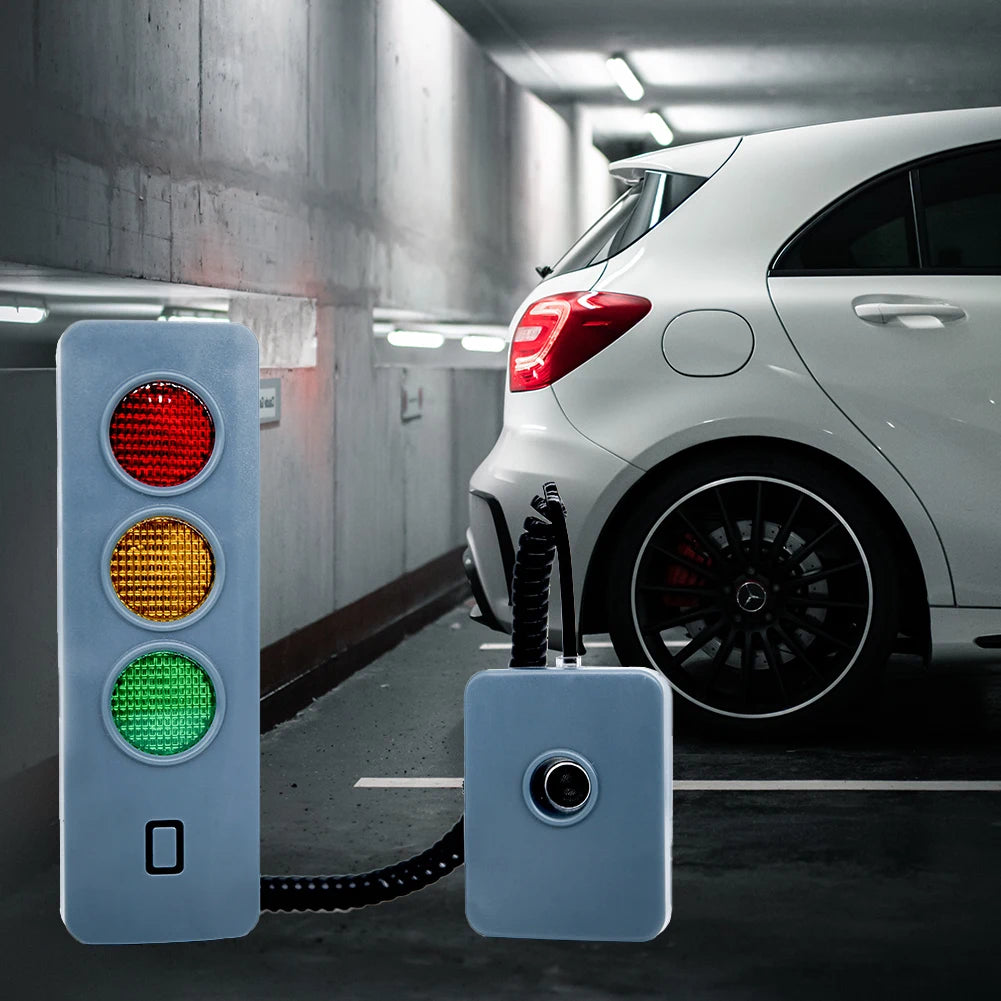 Auto Parking System Anti Collision Distance Stop Aid with Three Colors Light LED Traffic Light Adjustable Battery Operated