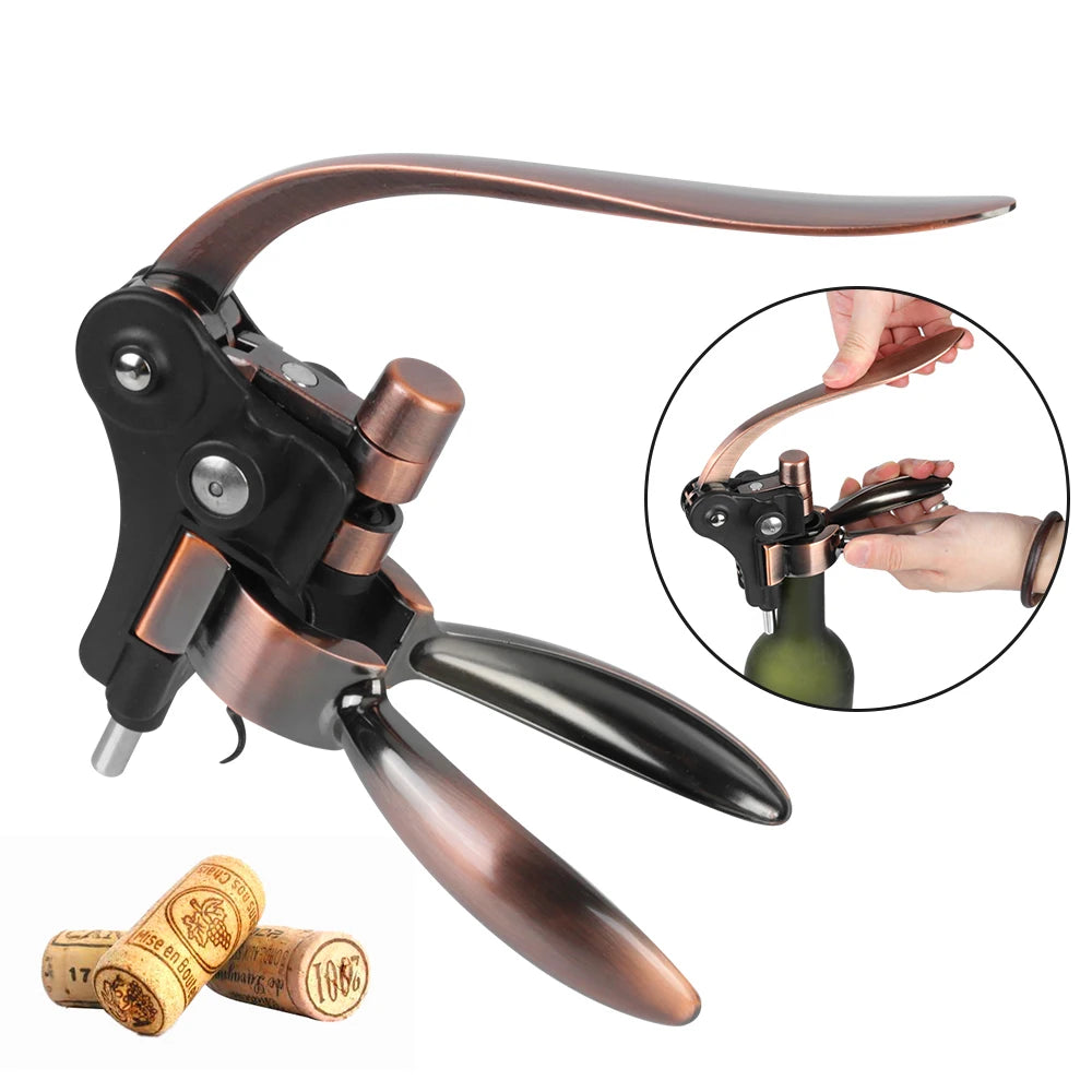Bar Lever Corkscrew Zinc Alloy Barware Rabbit-Shaped Wine Opener Bottle Opener