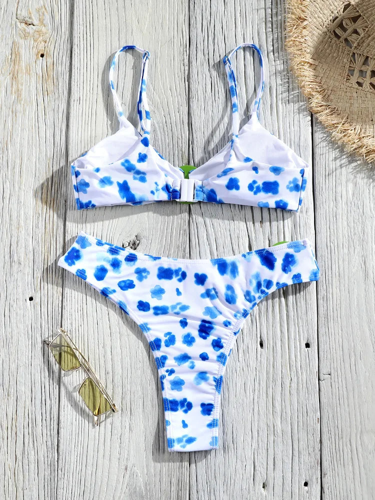 Miyouj Women's Bikini Set Push Up Bathwear 2026 Biquinis Female Swimsuits Print Two-Piece Set High Waist Bathsuits Sexy Swimwear