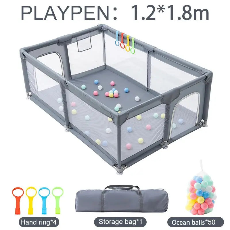 New Arrival Baby Playpen For Children Safety Barrier For Newborn Playground Basketball Ball Pit Playpen Indoor Baby Playground