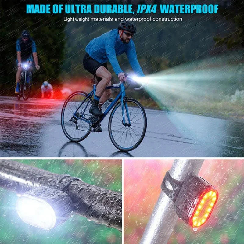 BUCKLOS Bike Lighting Front and Rear Lights Bicycle Lamp Led Cycling Light Bike Flashlight for Bicycle Front Taillight Lantern