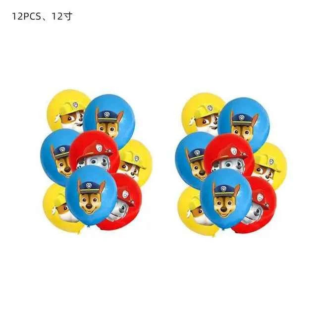 Skye Paw Patrol  Birthday Party Decoration Kids Shower Boys Girls Tableware Supplies Tablecloth Balloon Cake Topper Straw