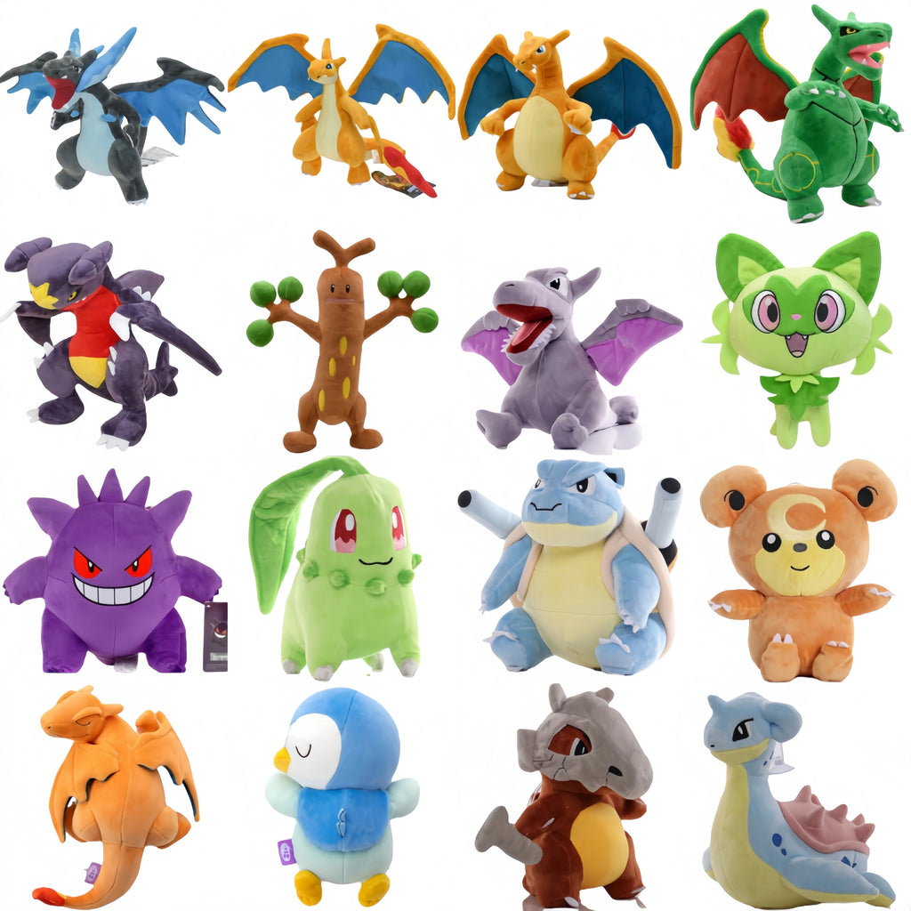 Pikachu Peluche Shiny Charizard XY Stuffed Plush Toy Eevee Garchomp Chikorita Sudowoodo Sprigatito Peluche,Birthday Kids Gifts