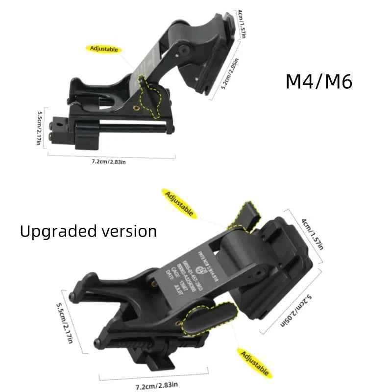 BOOIU Tactical Helmet Foldable Night Vision Mirror Stand M4/M6 Series New Adjustable Sliding Pvs14 Night Vision Device Stand