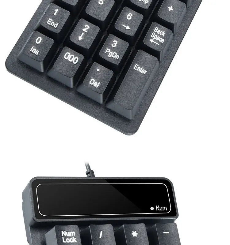 2.4GHz Wireless Wired Keyboard Bluetooth Mini USB Numeric Keypad 19 Keys Number Pad Numpad Receiver for Accounting Laptop PC