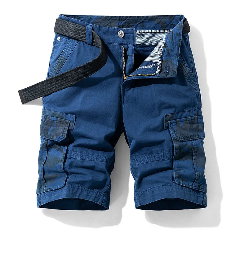 Summer New Tooling Shorts for Men American Style Trendy Loose Cargo Shorts Casual All-match Straight Cotton Short Pants
