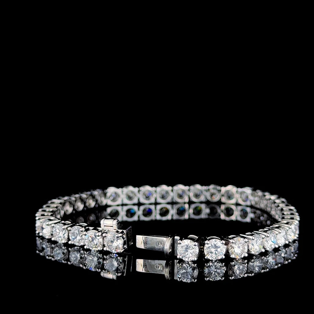 Lab Grown Diamond Tennis Bracelet Brilliant Cut 18K Gold Bangle IGI Certified VVS1 Luxury for Wedding Party Gift Anniversary