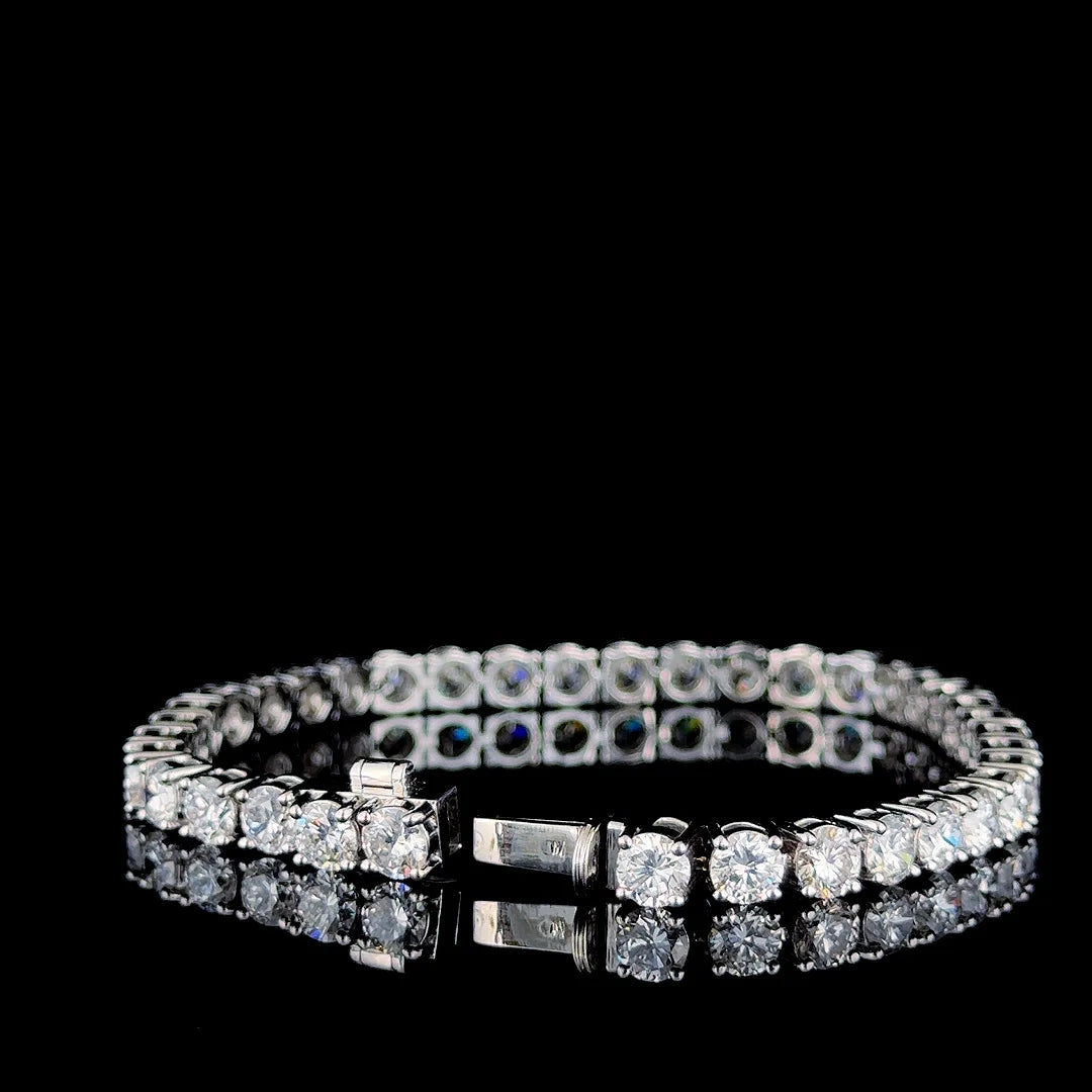 Lab Grown Diamond Tennis Bracelet Brilliant Cut 18K Gold Bangle IGI Certified VVS1 Luxury for Wedding Party Gift Anniversary
