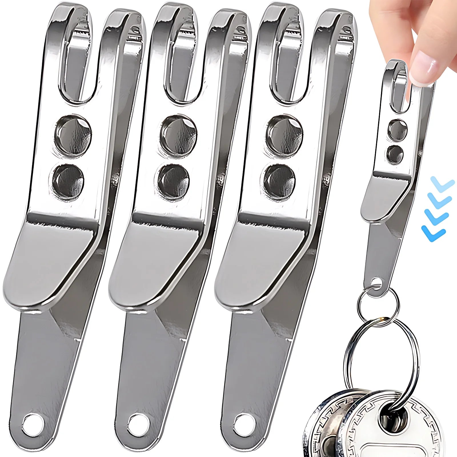 5/1Pcs Mini Zinc Alloy Ring Carabiner EDC Bag Suspension Clip with Key Outdoor Quicklink Tool Keychain Camping Accessories