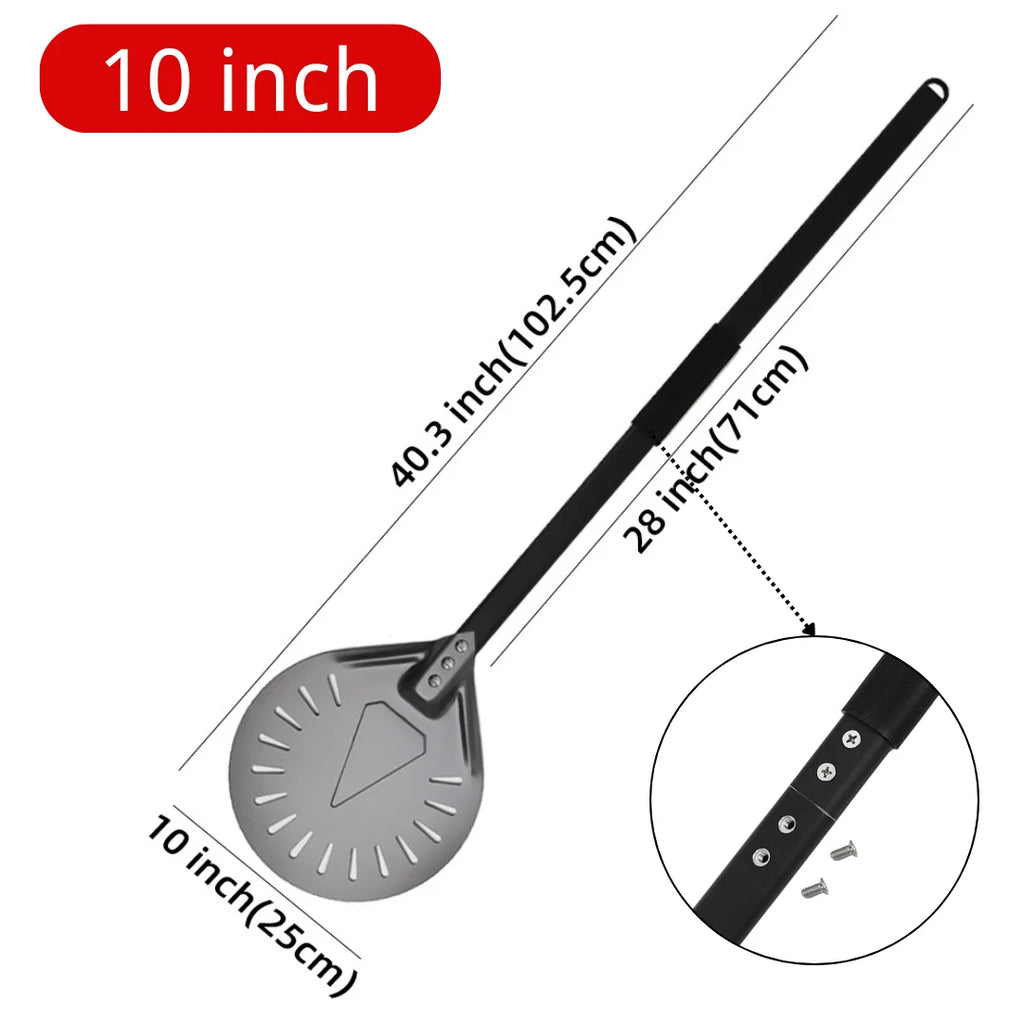 7 8 9 10 Inch Long Pizza Peel AdjustableTurning Shovel Spatula Baking Tool  Kitchen Utensils Nonstick Big Pizza Turner for Oven