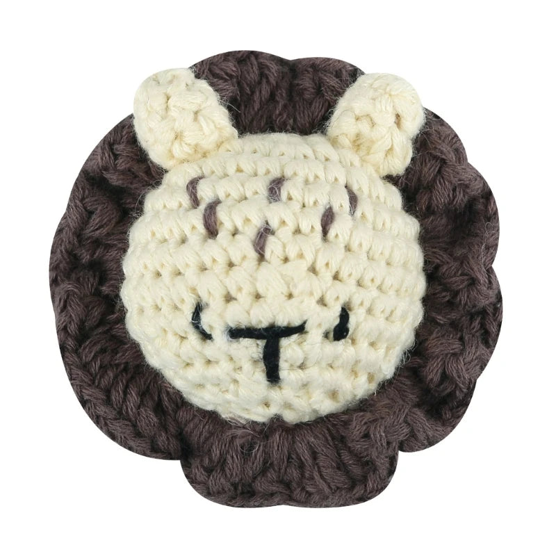 Crochet Animal Baby Pacifier Clip Accessories Handmade Knitted Bunny Teether Beads Newborn Nipple Clip Dummy Soother Holder Toy