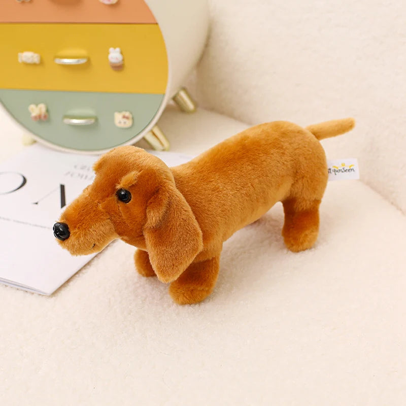10 Inch Adorable Dachshund Plush Toy Soft Stuffed Animal Dog Doll For Home Decor kids' Birthday Parties And Gifts
