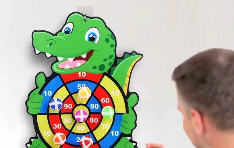 Child Montessori Toys for Kids 2 to 4 Years Old - Cartoon Animal Dart Board Sticky Ball Family Interactive Educational Toys