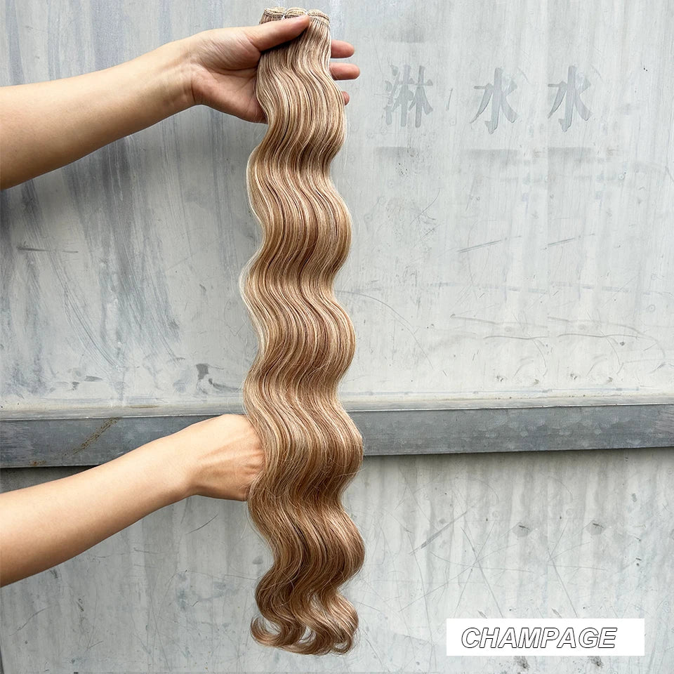 Magicae 30Inches 200G Piano Blonde SP12/16/613 Ombre Brown 6# Body Wave Bundles High Temperature Synthetic Hair Extensions