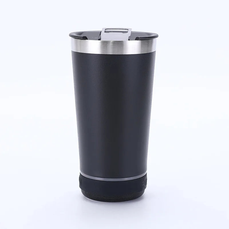 Portable music cup stainless steel reusable simple water bottle speaker wireless Bluetooth speaker