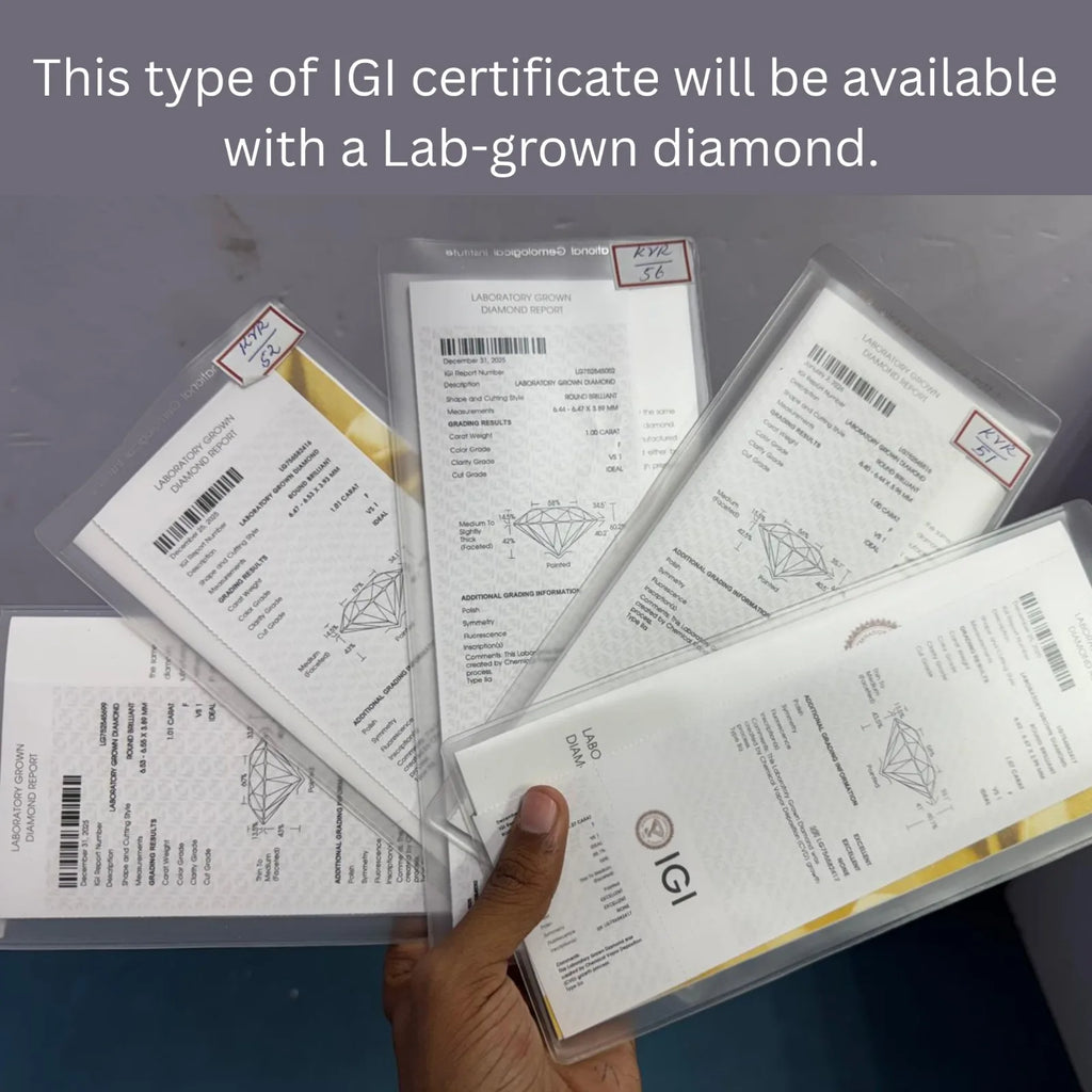 Luxury 4.01CT Round Brilliant IGI Lab Grown Diamond F Color VVS2 Triple Excellent Make Crystal Clear Loose Jewel Rings