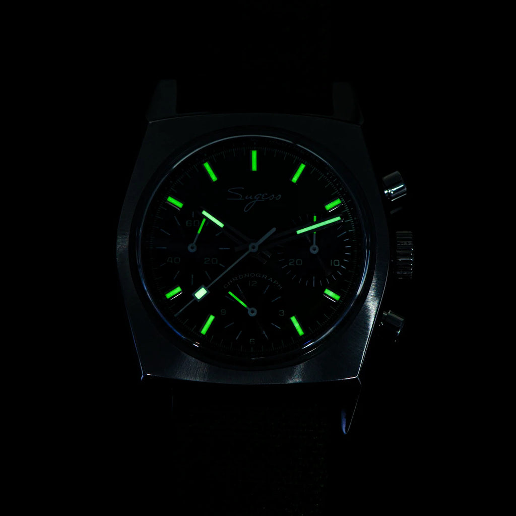 Sugess 37mm Men's Pilot Watches Original ST19 Chronograph Swanneck Mechanical Wristwatches Dome Sapphire Crystal Force Army 2024