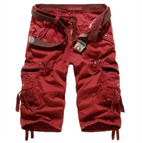 8 Colors Plus Size 29-48 New Brand Summer Camouflage Loose Cargo Shorts Men Camo Summer Short Pants Homme Cargo Shorts NO BELT