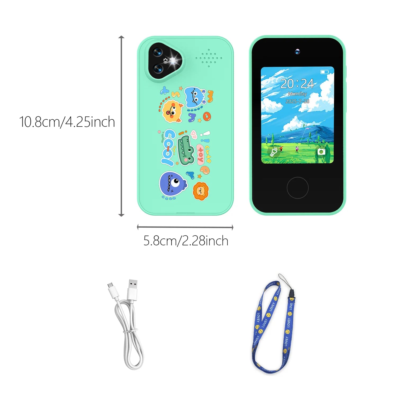 Kids Smartphone Toys, Kids Learning Toys with Dual Cameras, Kids Storytelling Phones, Early Childhood Educational Toys