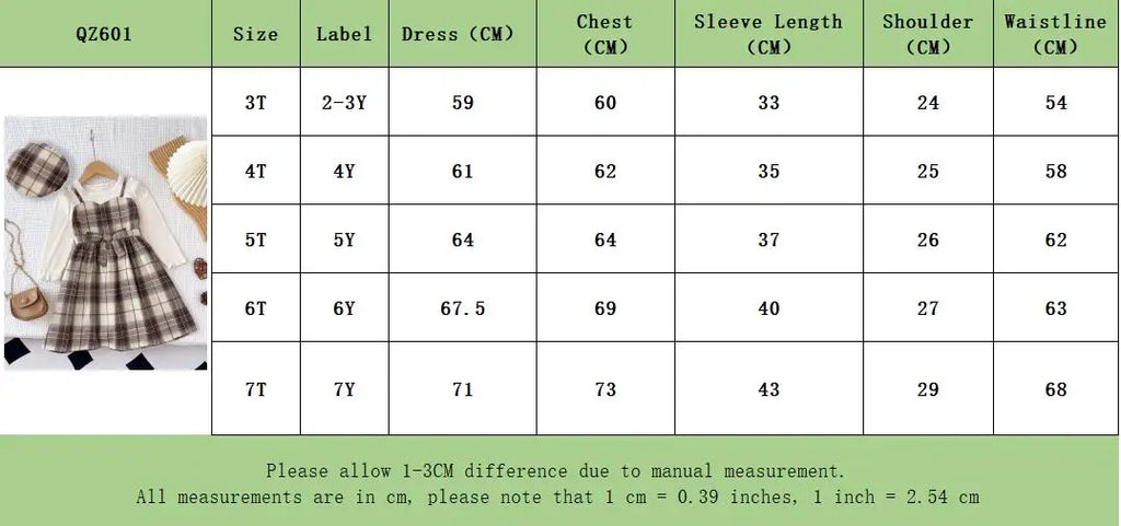 Korean Version Long Sleeved Shirt Fake Two-piece with Belt+Print Hat Outfits 3-7 Years Old Autumn New Plaid Girls Casual Dresses