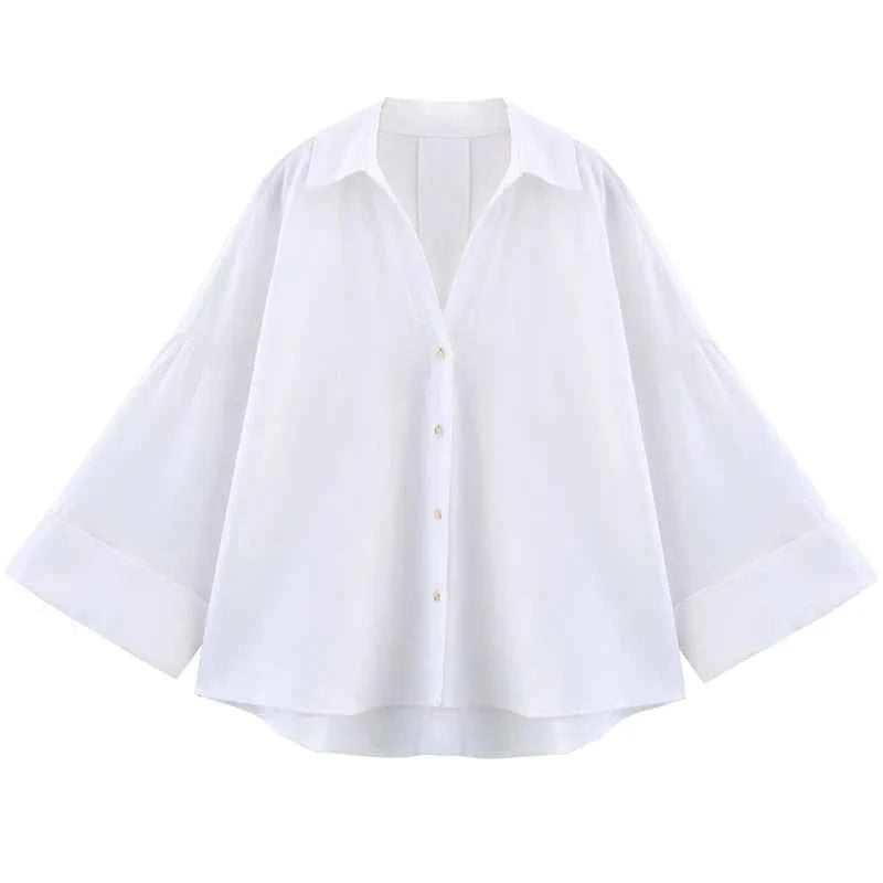 HXAO Women's Shirt Oversized Blouse Summer Shirt & Blouse Yellow Pink White Striped Shirt Elegant Large Size Long Sleeve Shirts