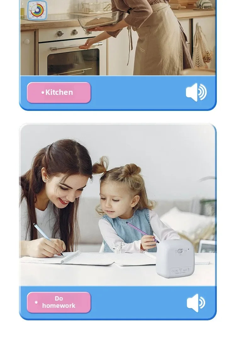 Kids Children Reminder Time Management Tool Visual Timer Night Light Ultra Silent Alarm Clock 60 Minutes Countdown Timer Digital