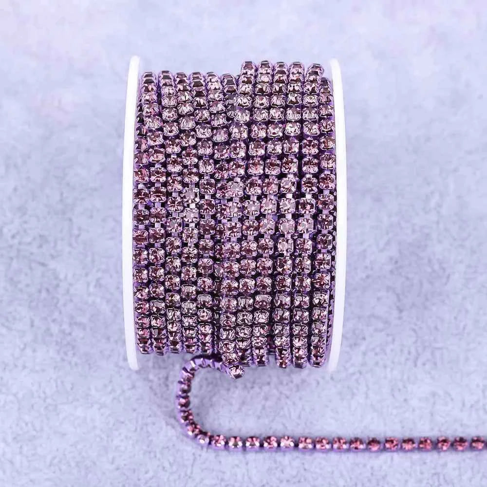All Color Claw Chain Electrophoresi Rhinestones Trim Stone Gold Diamond Strass Decorative Applique Crystal Trimmings For Dresses
