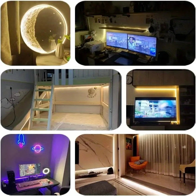 LED Strip Neon Light USB DC 5V Dimmable Touch Sensor Switch Flexible Silicone Neon Sign Tape Waterproof For Outdoor Room Decor